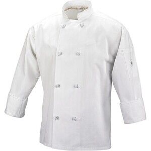 Mercer Culinary Chef Jacket White Unisex Trad Buttons Aug Escoffier Size 2X NEW